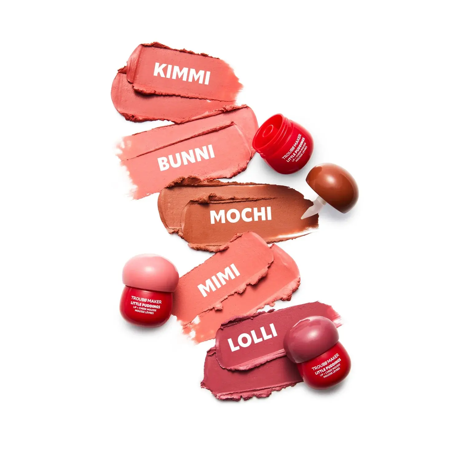 Little Pudding Blurring Lip & Cheek Mousse Kimmi Coral Pink - Image 2