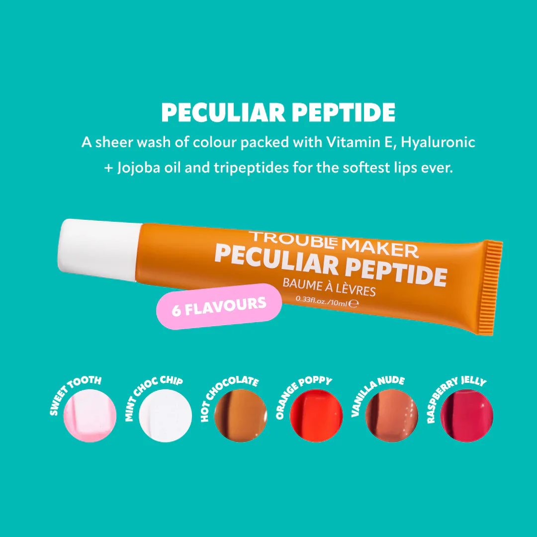 Peculiar Peptide Lip Balm Orange Poppy - Image 3