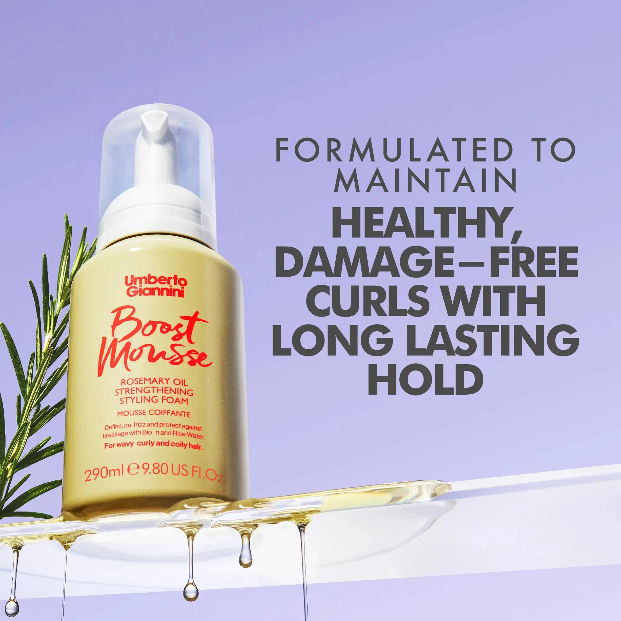 Strong Curls Rosemary Oil Strenghtening Styling Foam - Image 5